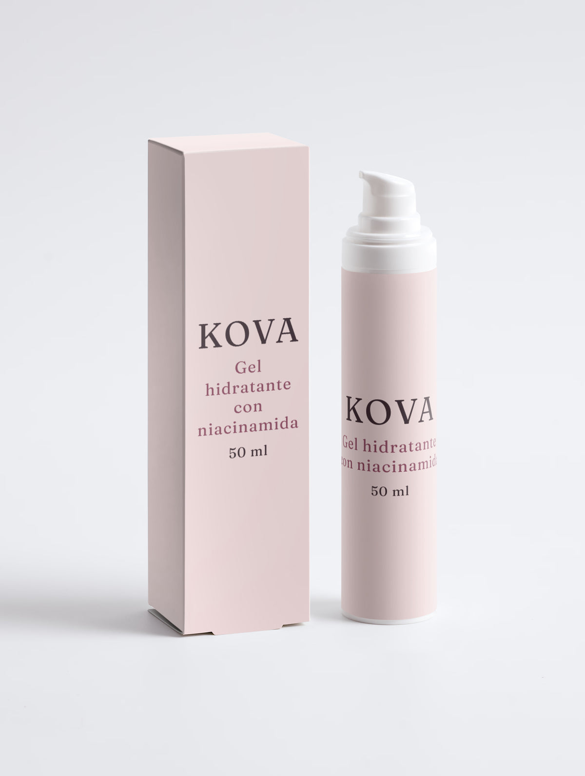 Gel hidratante con niacinamida Kova 50 ml con su caja