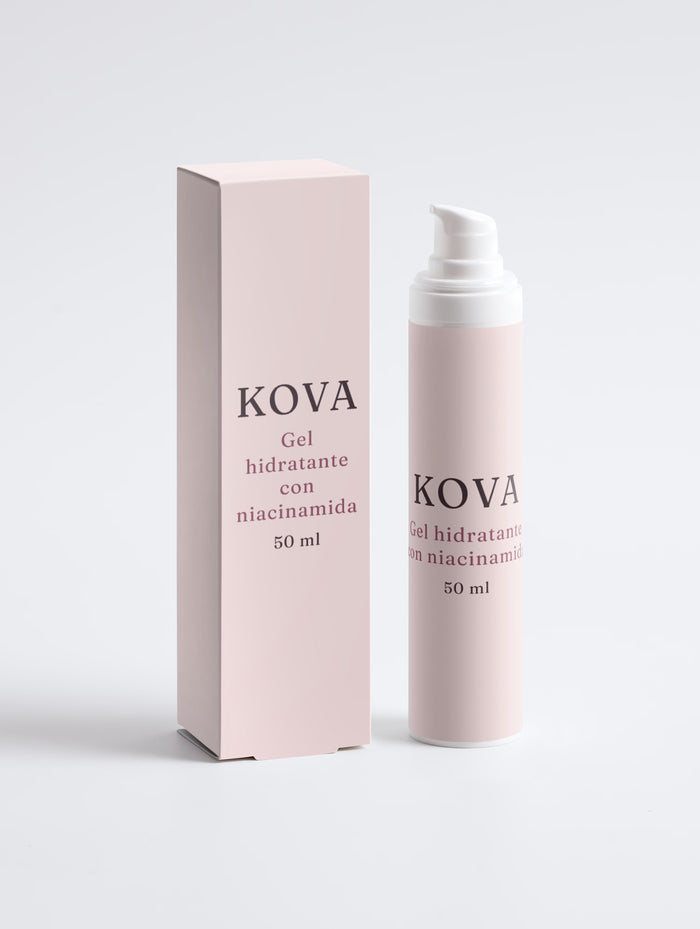 Gel hidratante con niacinamida Kova 50 ml con su caja