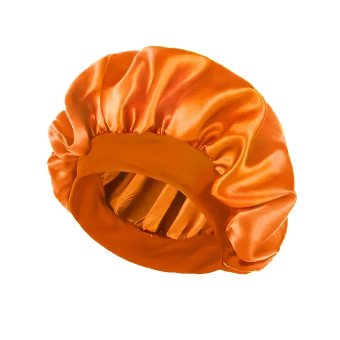 Gorro de satén para dormir color naranja